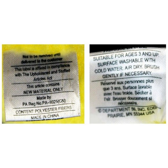 Dept 56 Hug-A-buddies Waddles Yellow Duck Plush Ceramic Face Easter Spring Egg - Picture 9 of 10